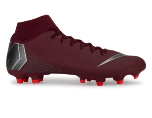 Nike Men's Mercurial Superfly 6 Academy FG/MG Team Red/Metallic Dark Grey