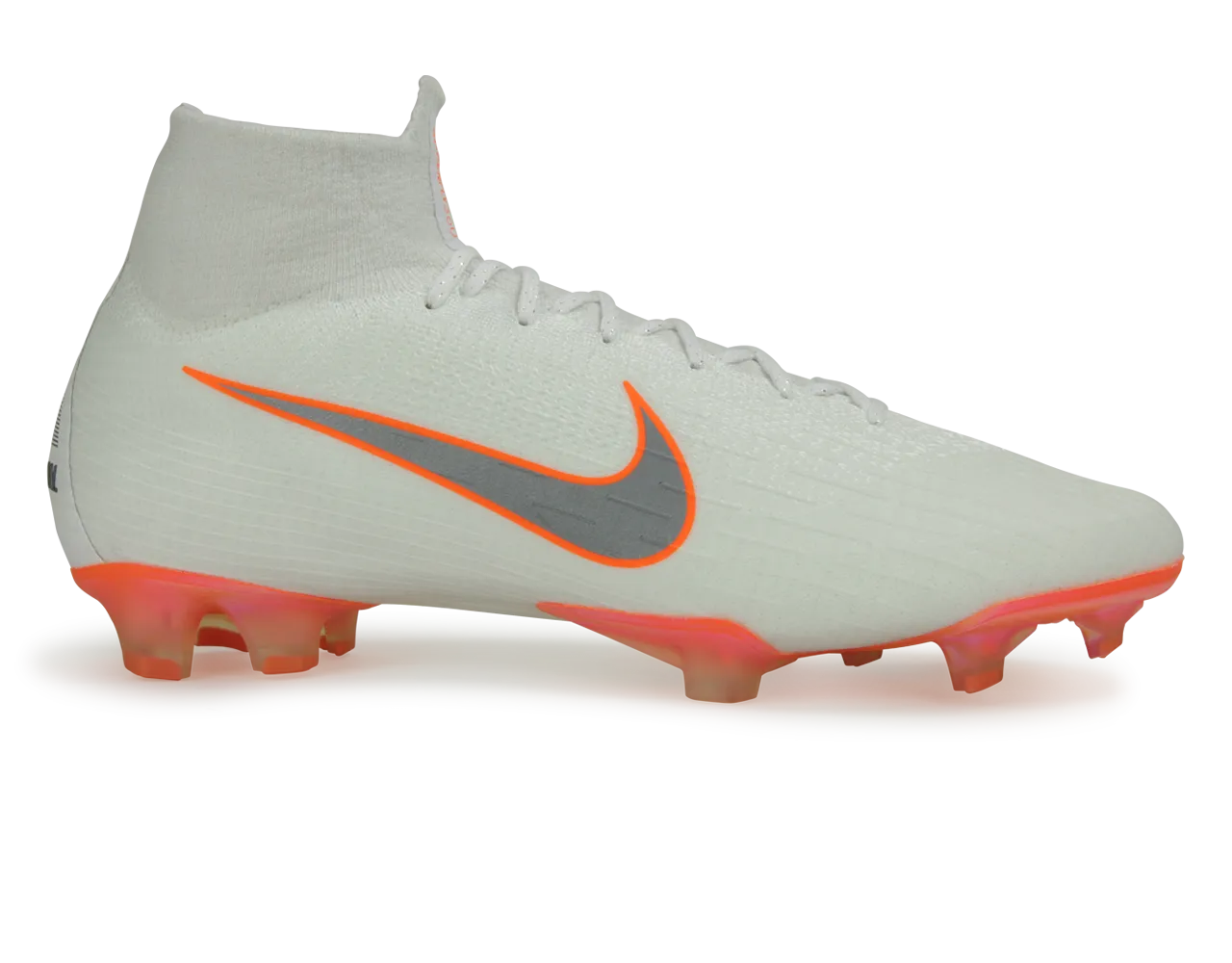 Nike Men's Mercurial Superfly 6 Elite FG White/Metalic Cool Grey/Total Orange