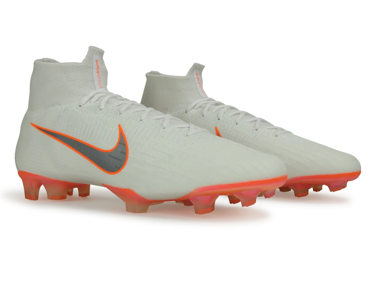 Nike Men's Mercurial Superfly 6 Elite FG White/Metalic Cool Grey/Total Orange