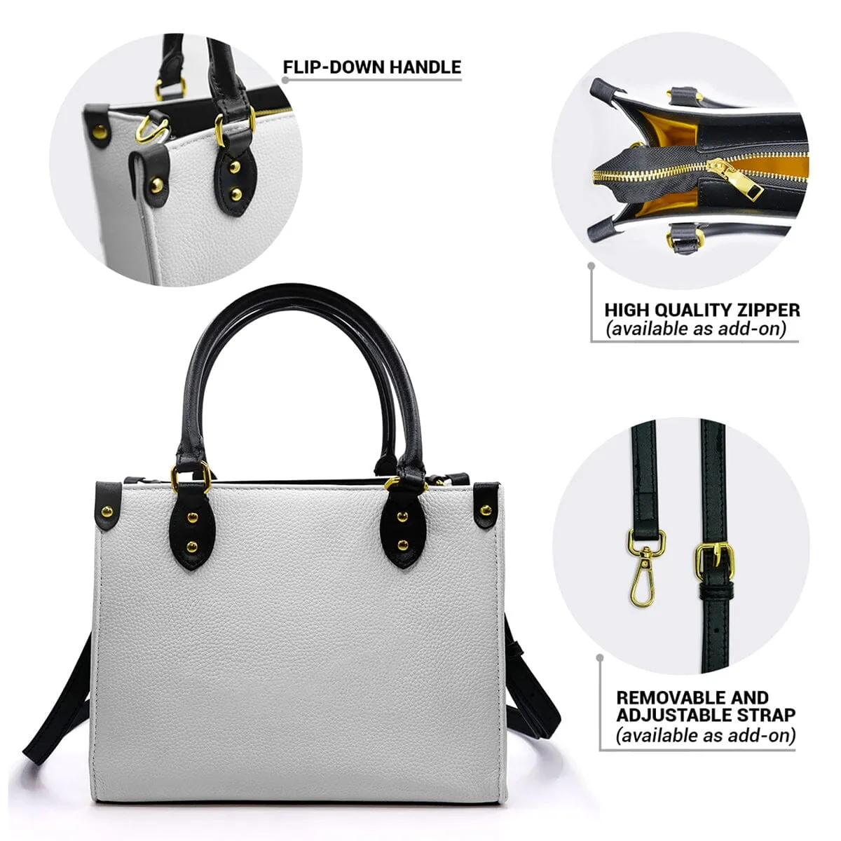 Personalized Ankara Pattern Leather Handbag