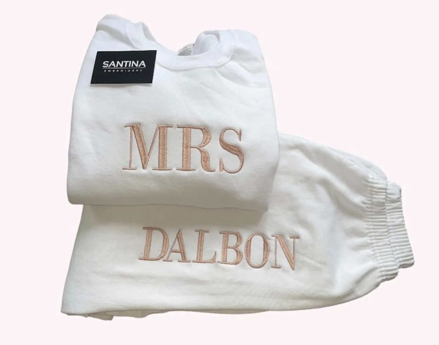 Personalized Bride and Wifey Embroidered Tracksuit