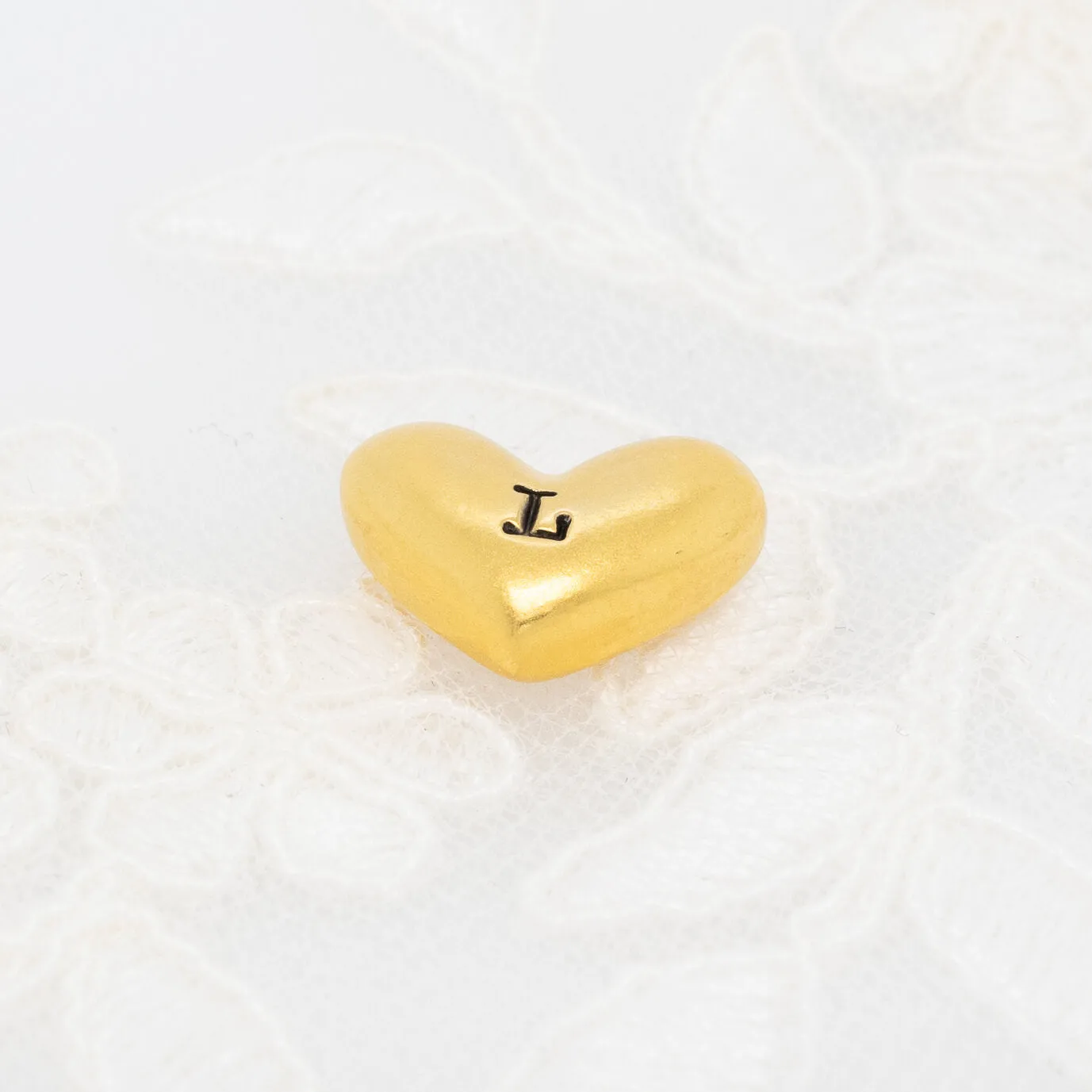Personalized Golden Heart Pocket Token