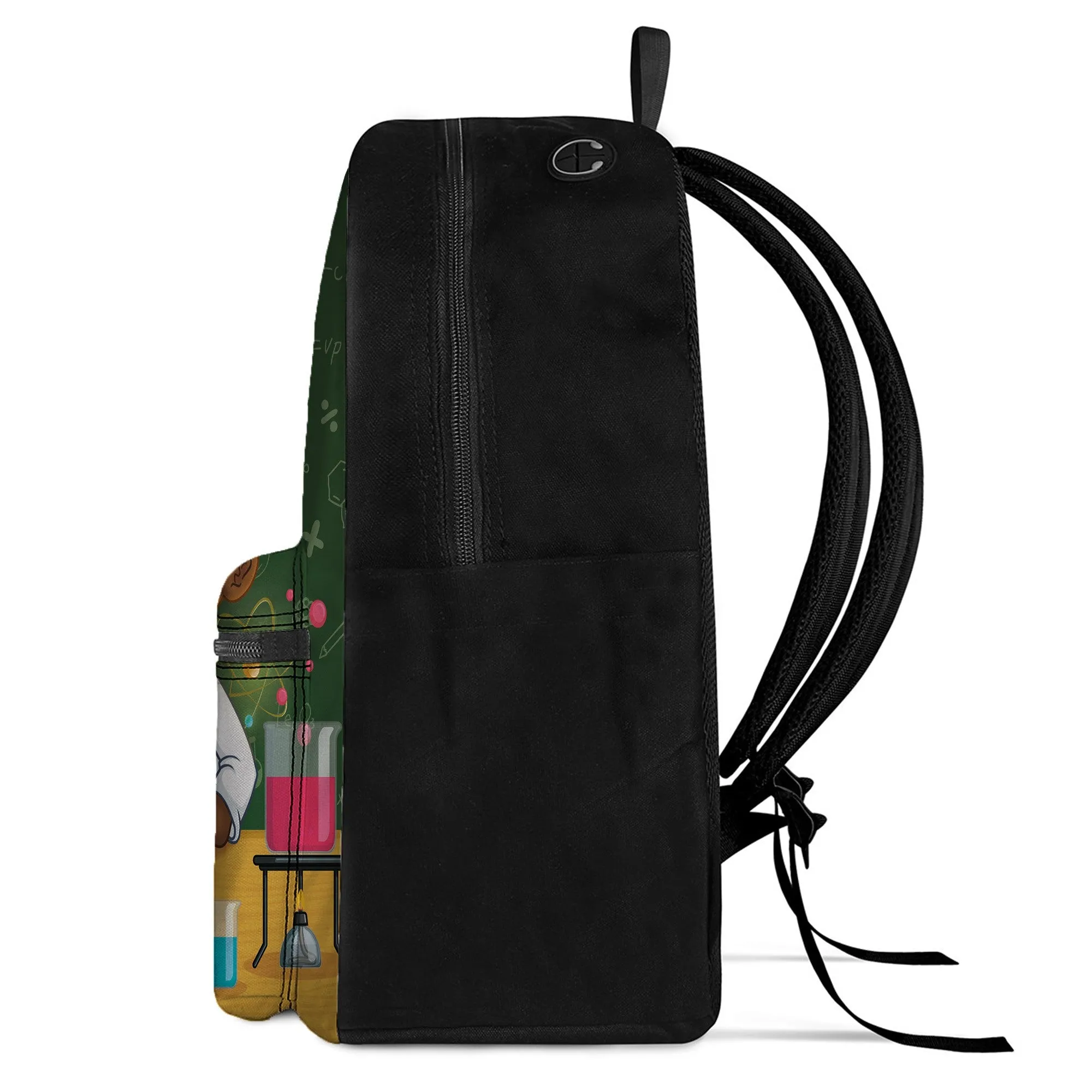 Personalized Little Cute Afro Scientist Kid Backpack