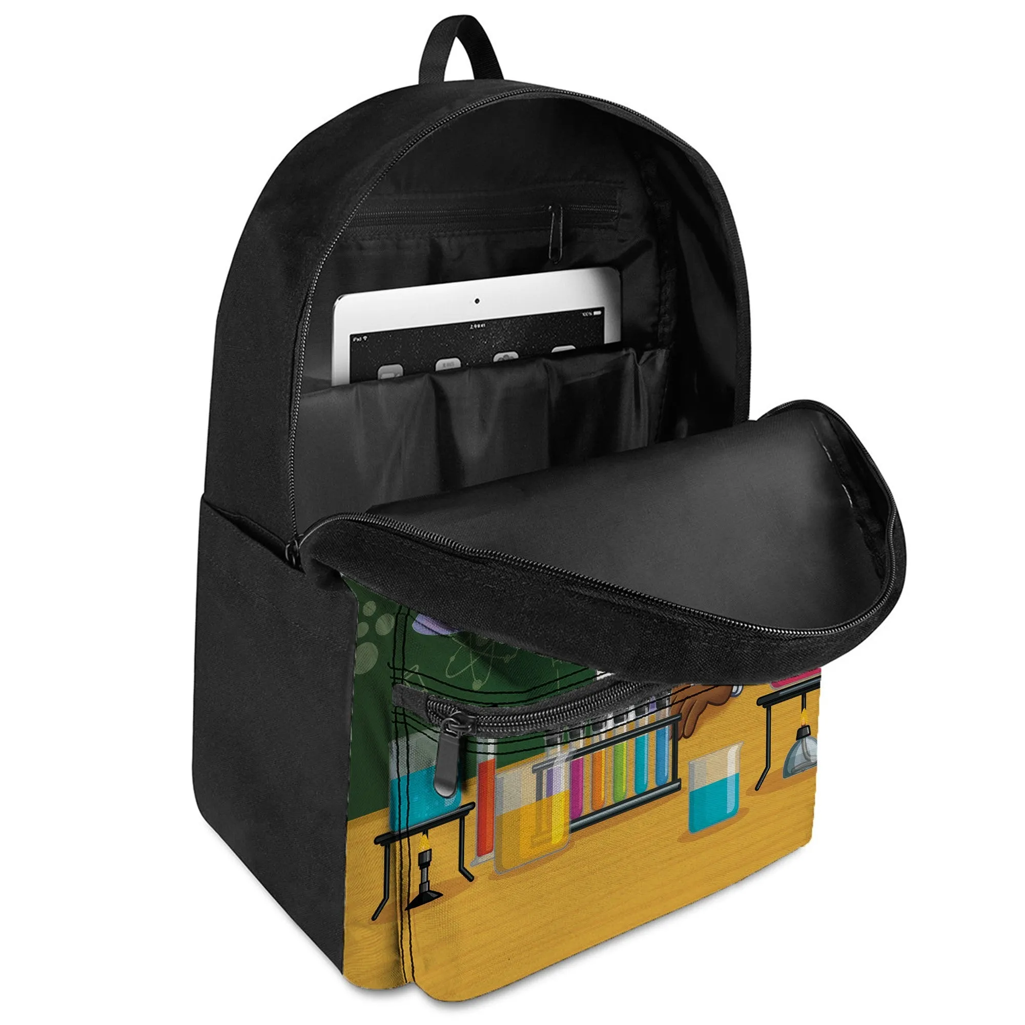 Personalized Little Cute Afro Scientist Kid Backpack