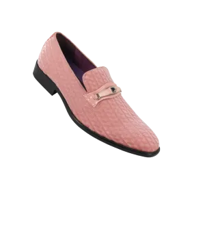 Pink Velvet Men's Loafer Slip On Fancy Style