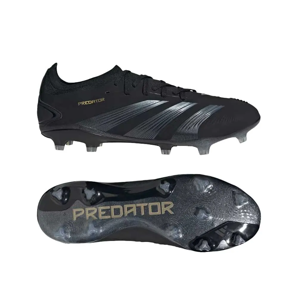 Predator Pro FG Soccer Cleats - Core Black/Carbon/Gold Metallic - Regular (D)