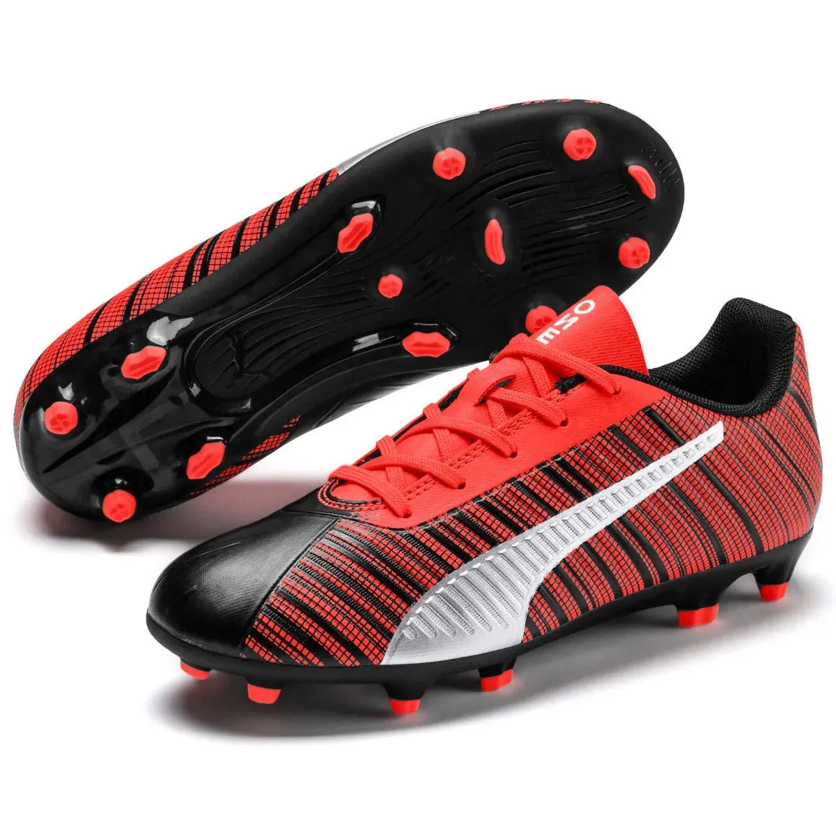Puma JR ONE 5.4 FG - Silver-Red