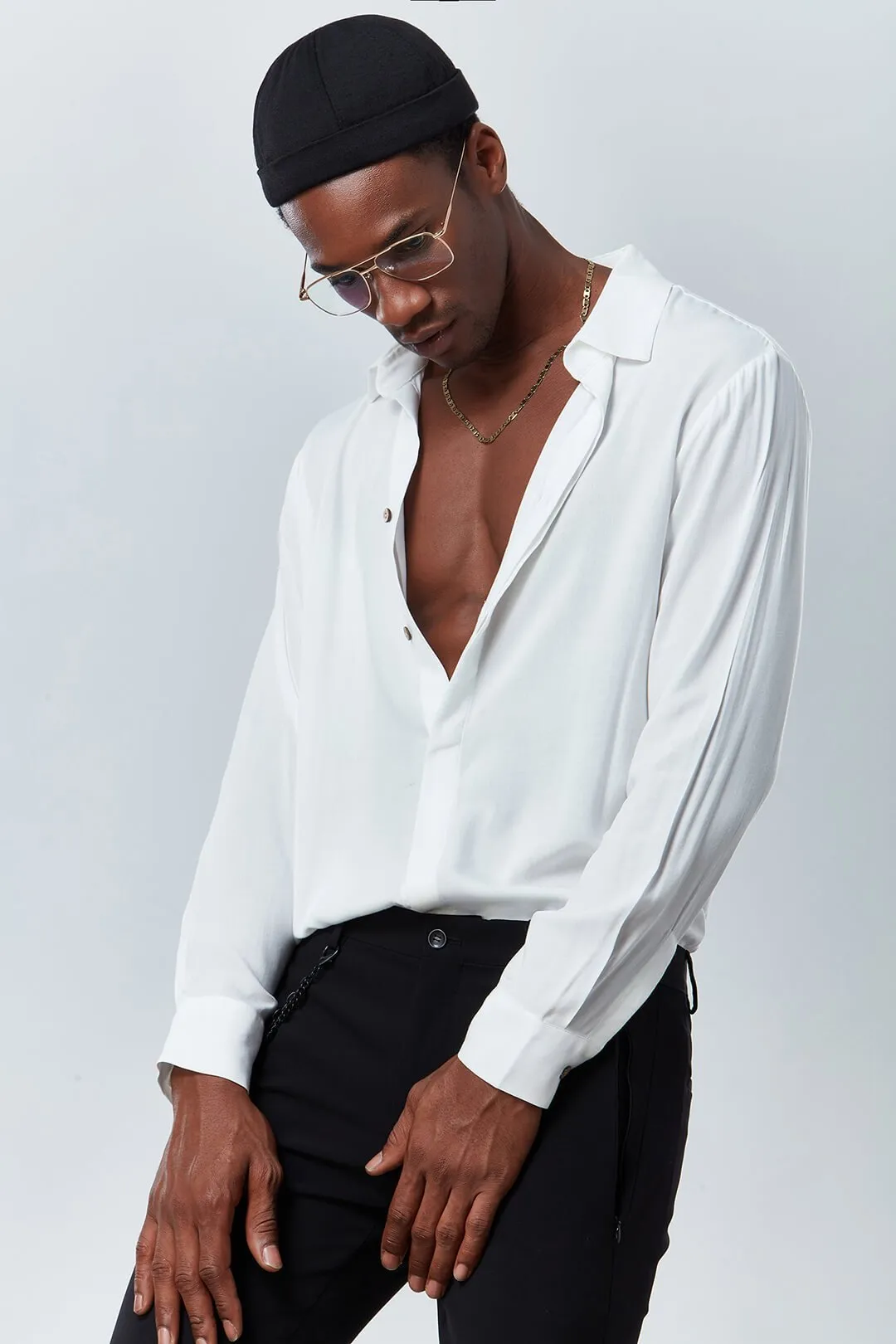 Pure White Long Sleeve Shirt - Dear Deer