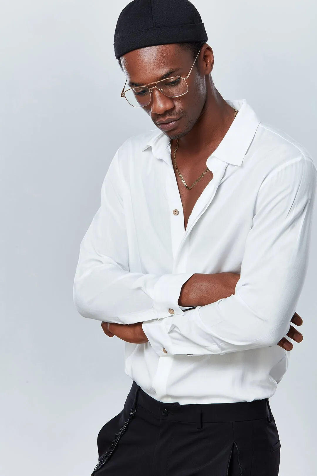 Pure White Long Sleeve Shirt - Dear Deer