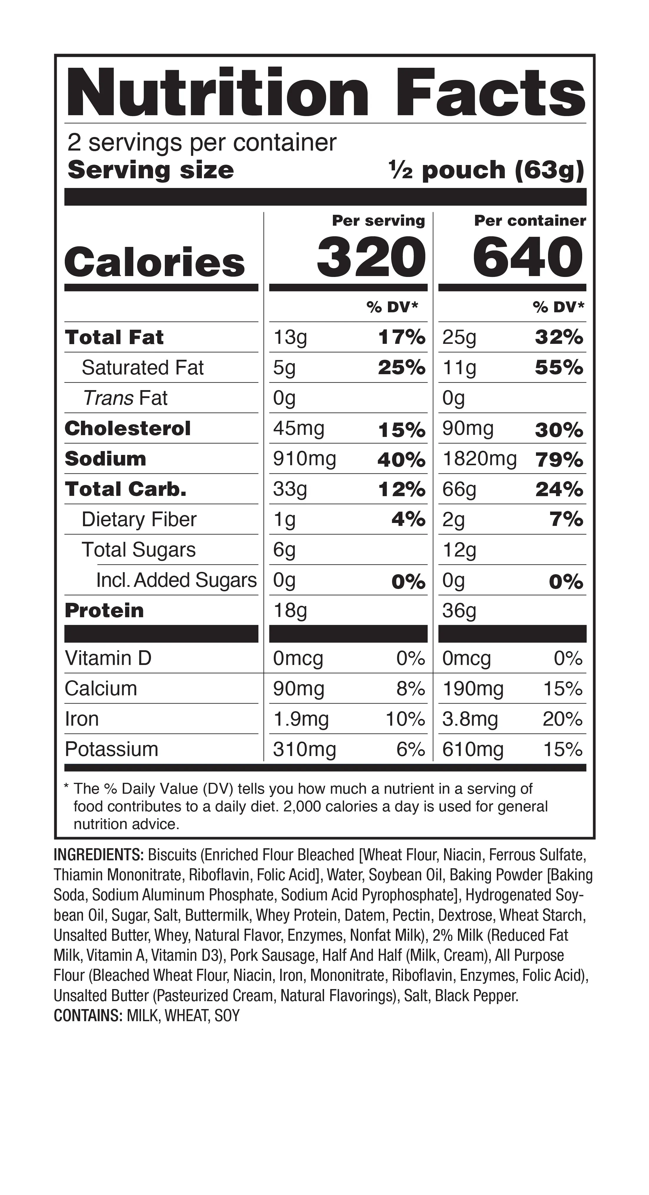 ReadyWise - Pro Adventure Meal Homestyle Biscuits & Gravy with Sausage - 6 Pack