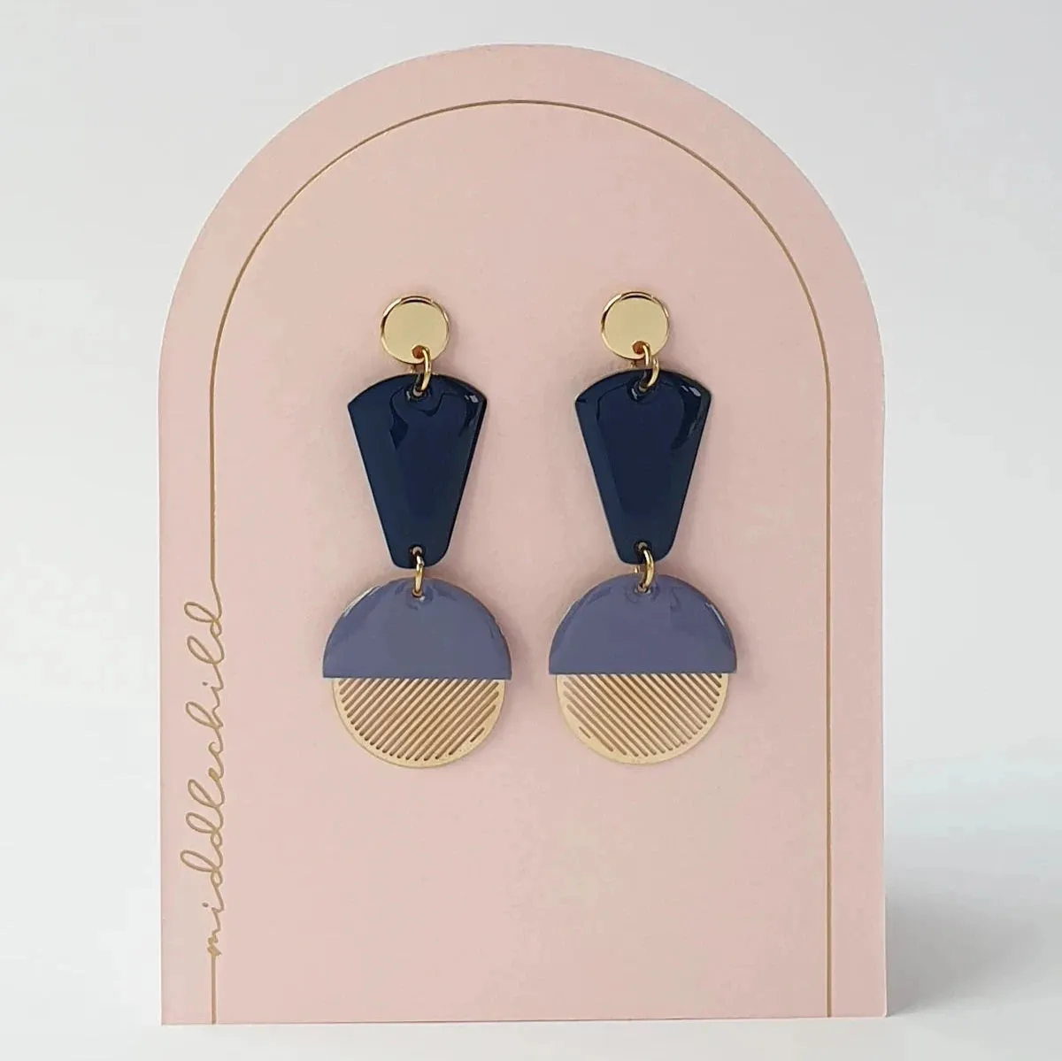ROLLERWAY EARRINGS - NAVY