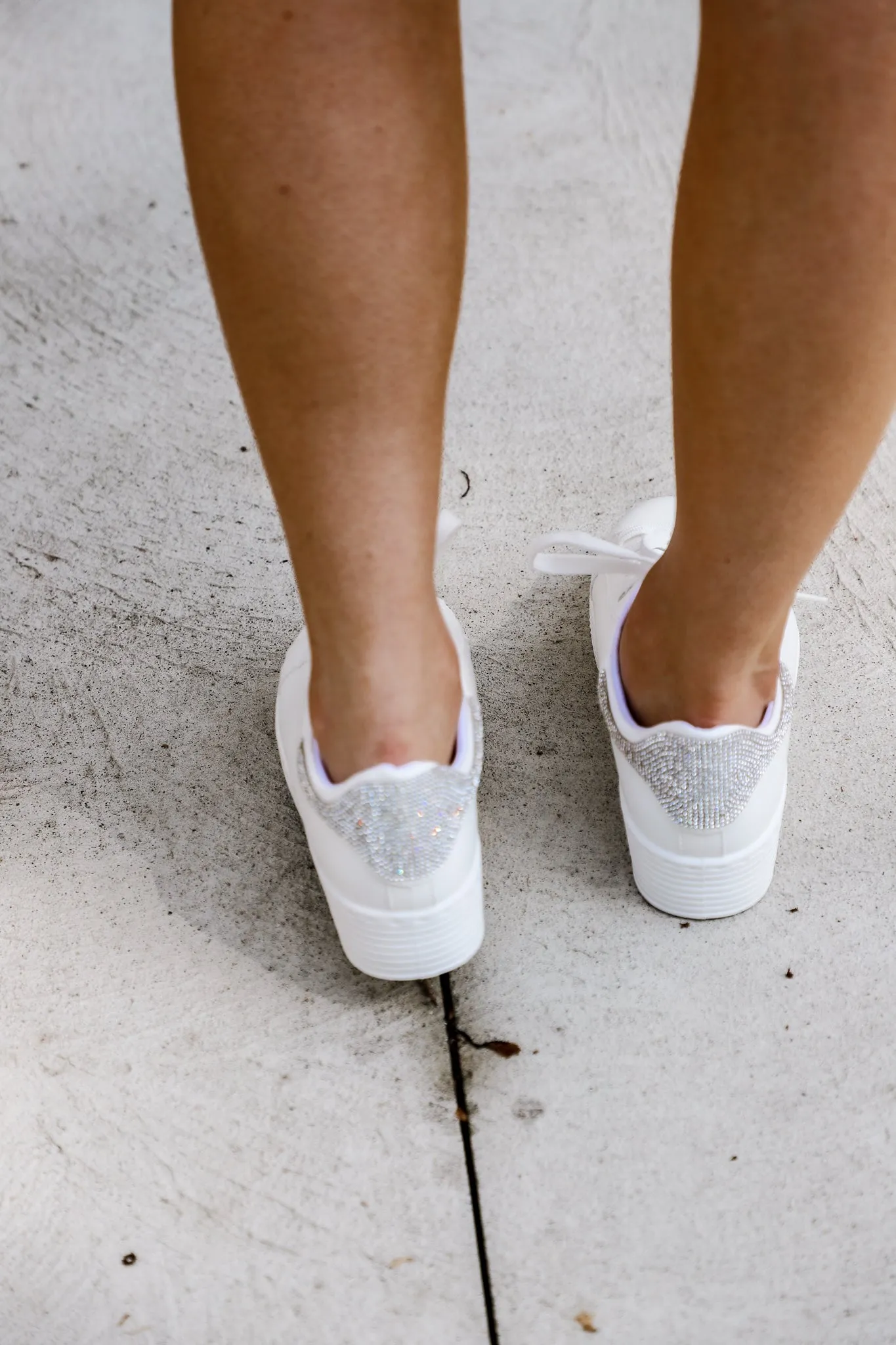 Shine Bright Rhinestone Lace Up Sneaker