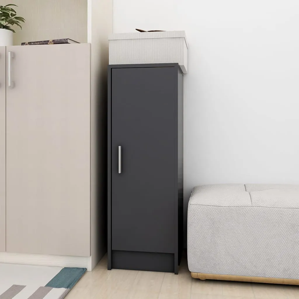 Shoe Cabinet Grey 32x35x92 cm Chipboard