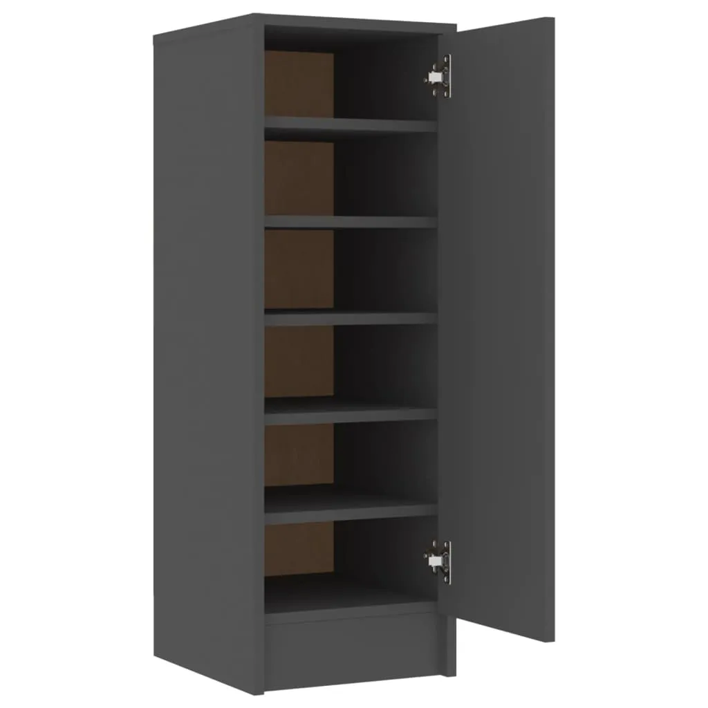 Shoe Cabinet Grey 32x35x92 cm Chipboard