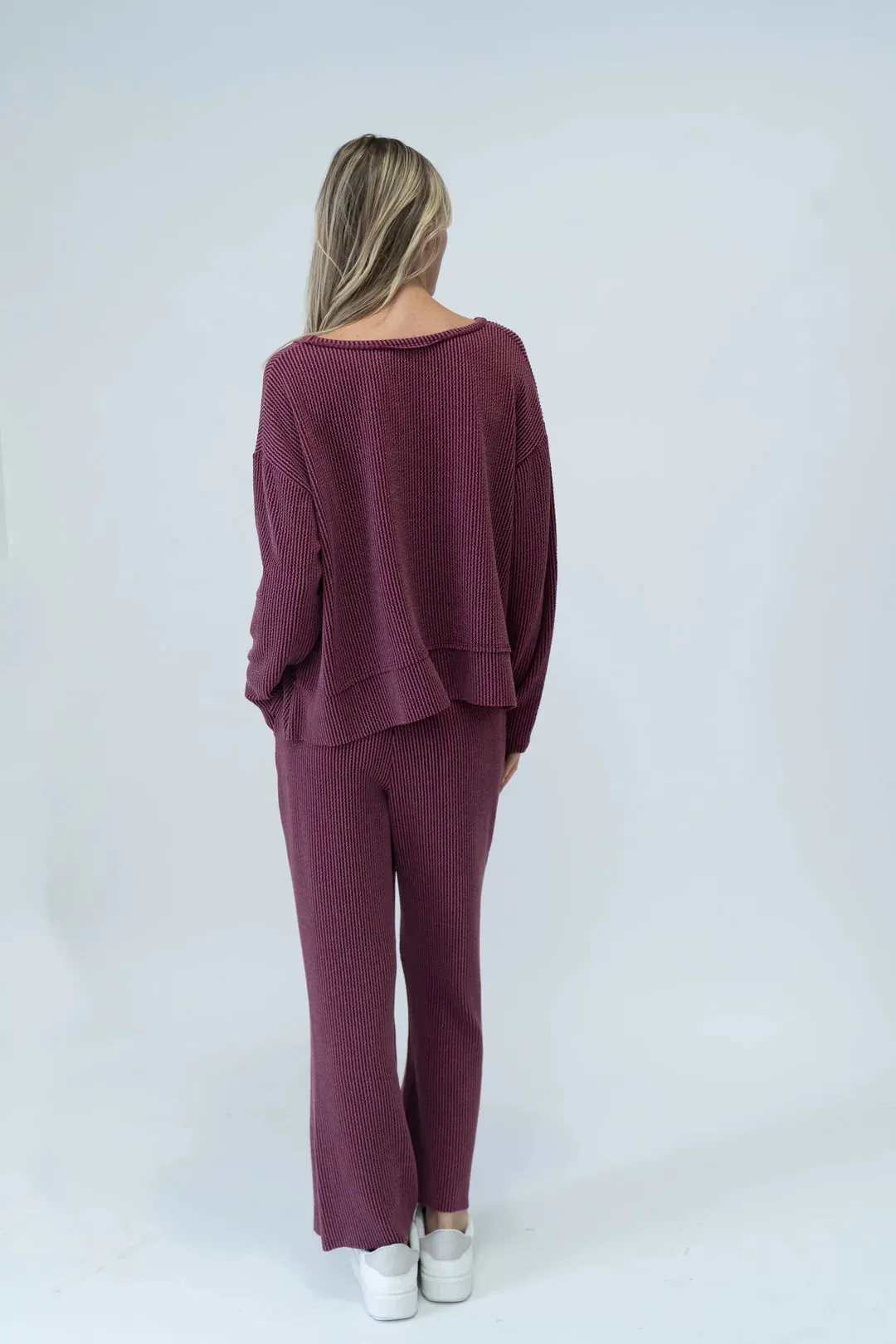 SIX FIFTY | DOLAN TEXTURED PANTS IN BURGUNDY