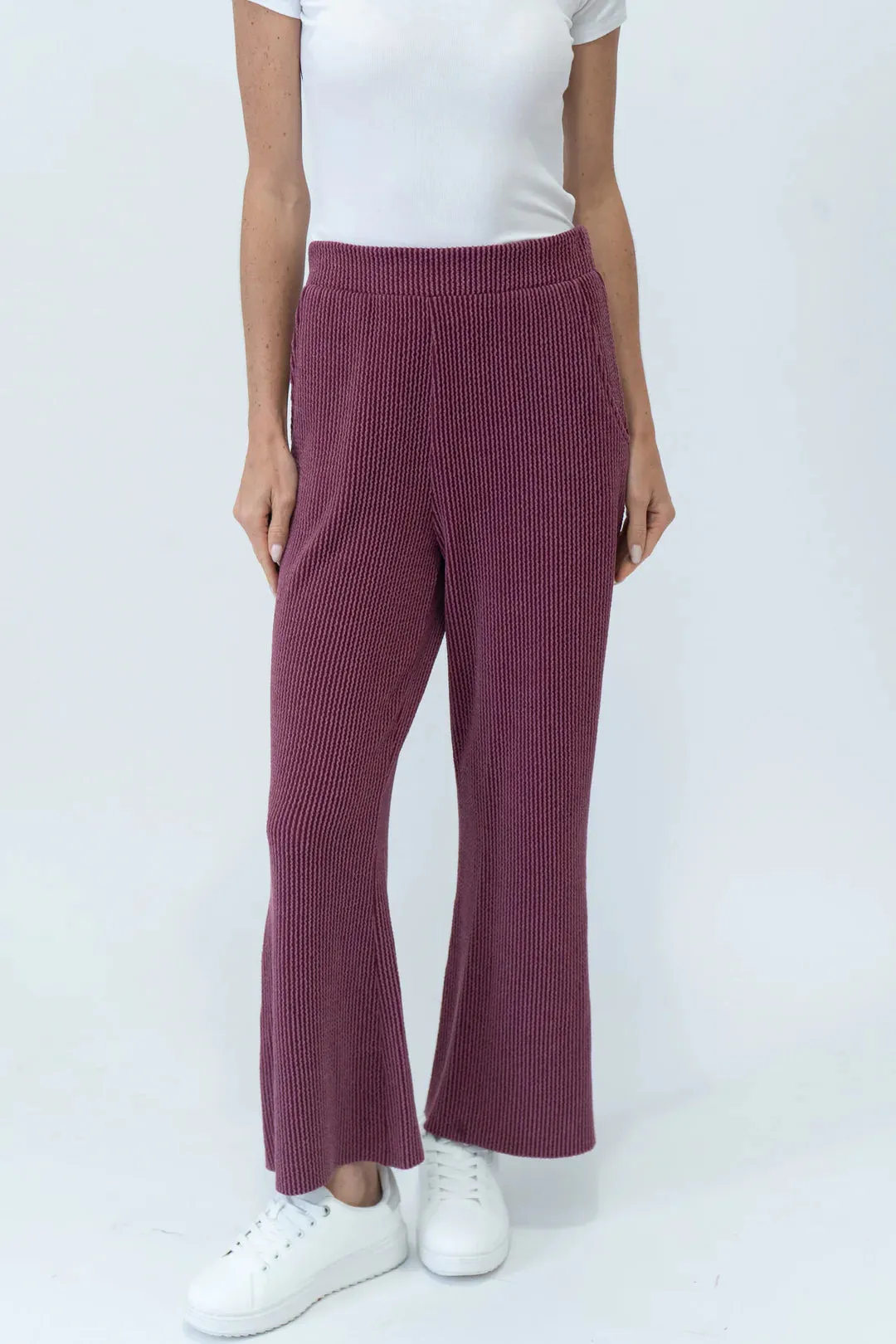 SIX FIFTY | DOLAN TEXTURED PANTS IN BURGUNDY