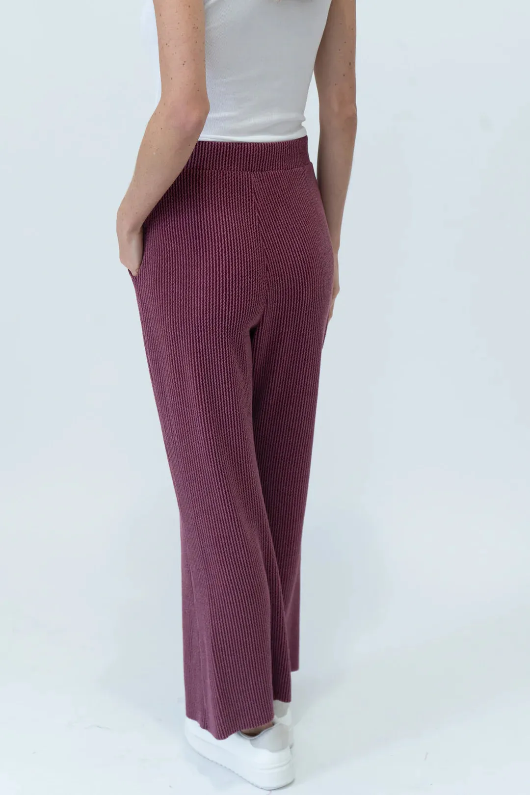 SIX FIFTY | DOLAN TEXTURED PANTS IN BURGUNDY