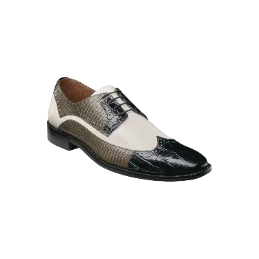 Stacy Adams Men's Blue Multi GalIinari Wingtip Lace Up Shoe