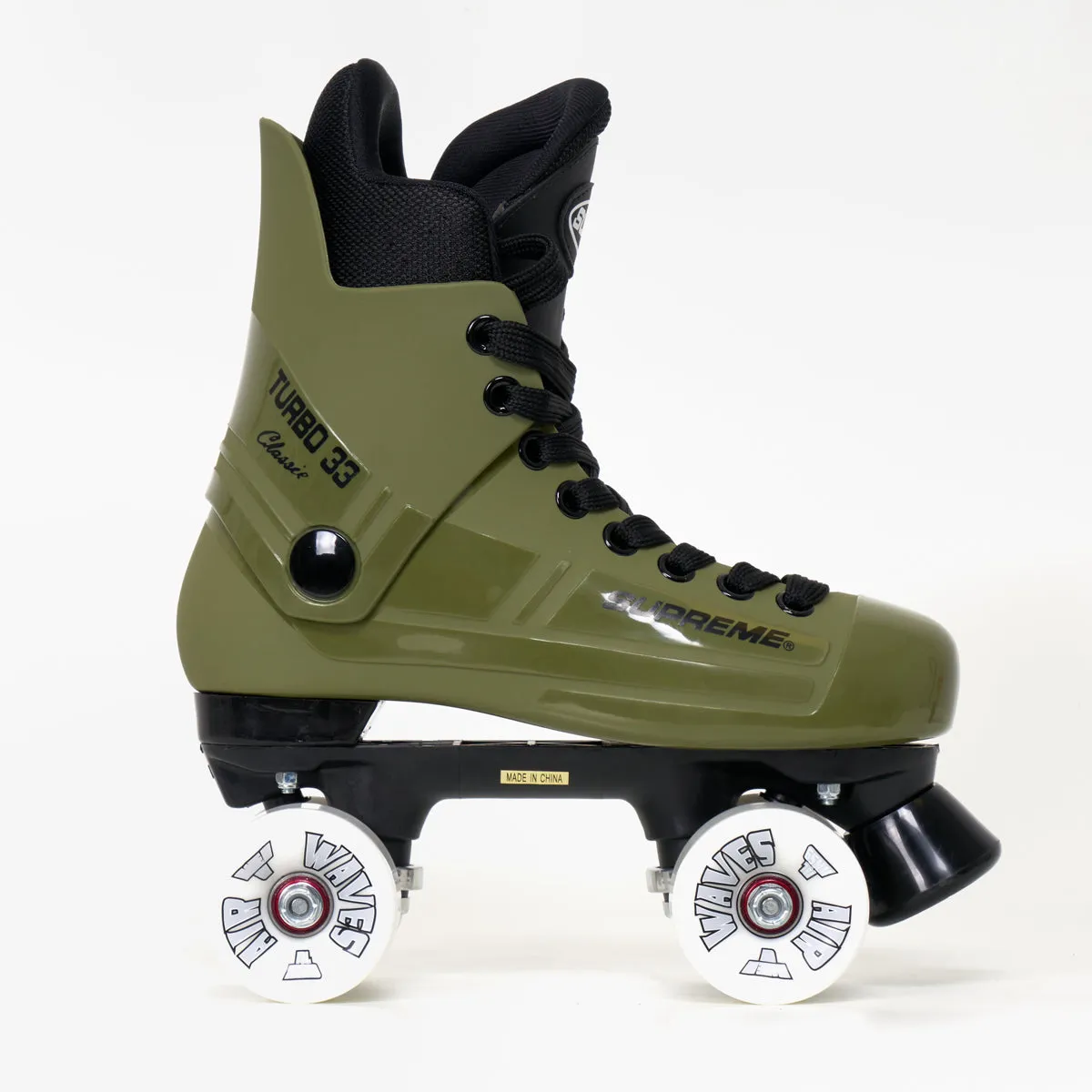 Supreme Turbo 33 Roller Skates (Bauer replacement) - Complete With Airwaves White Wheels