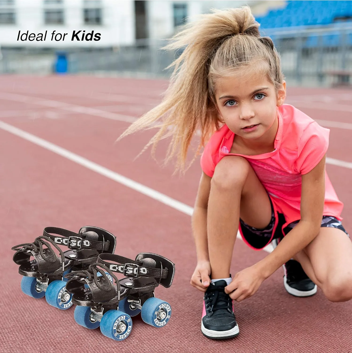 Tenacity Super Jr. (16.5 19.5 Cm) Age Group (3 6 Years) Quad Roller Skates Size 8 11 Uk (Blue)