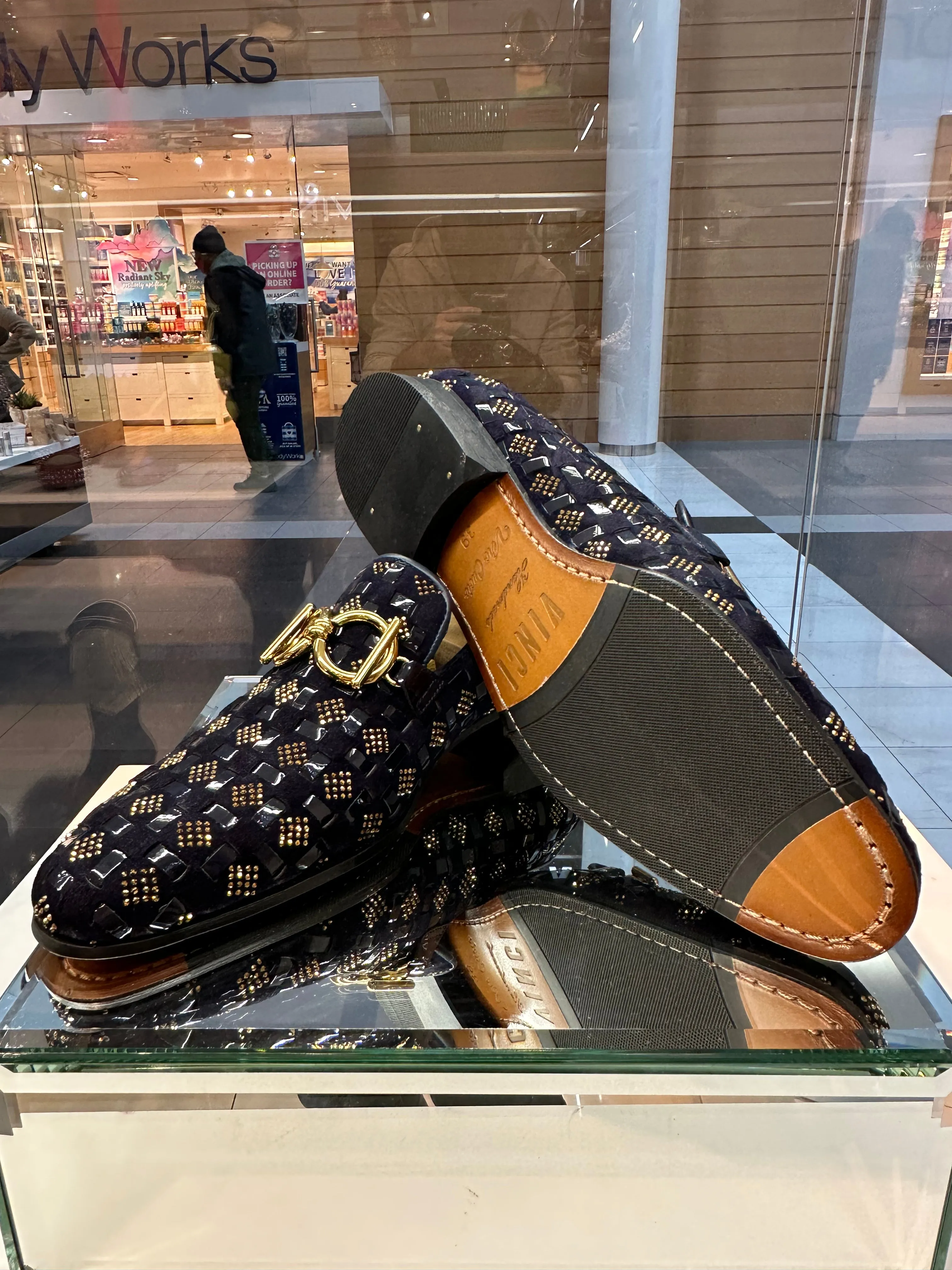 The Vicino Shoe Navy Blue Bit Dress Loafer Men Shoe
