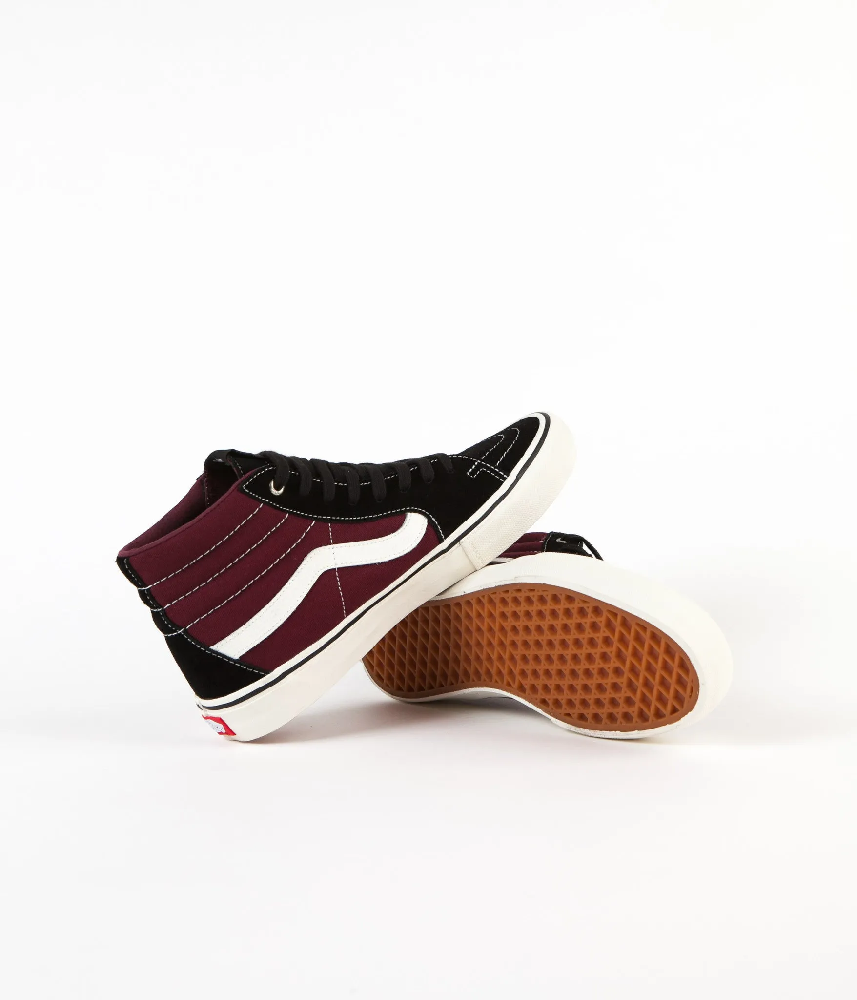 Vans Sk8-Hi Pro Shoes - Black / Port