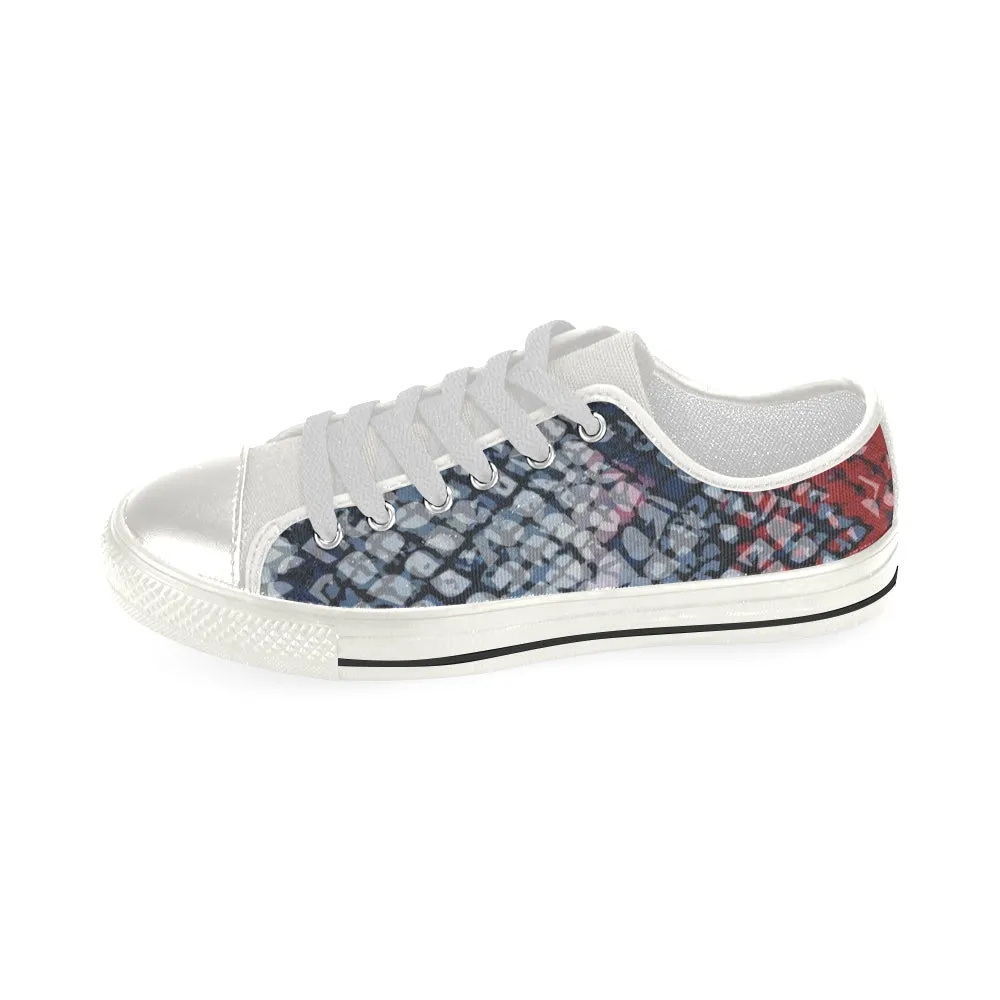 Women's Fish Print Canvas Low Top Shoes