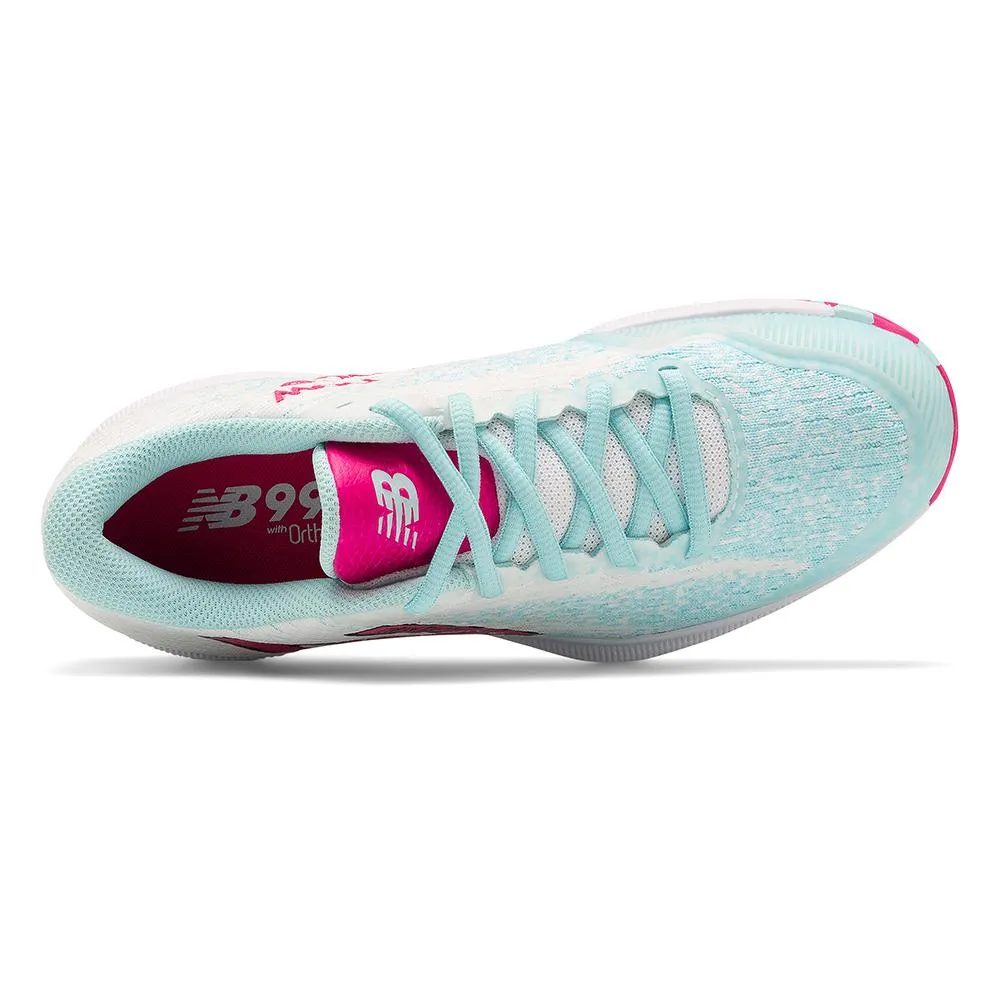 Women's FuelCell 996v4.5 B Width Tennis Shoes White and Pink Glo